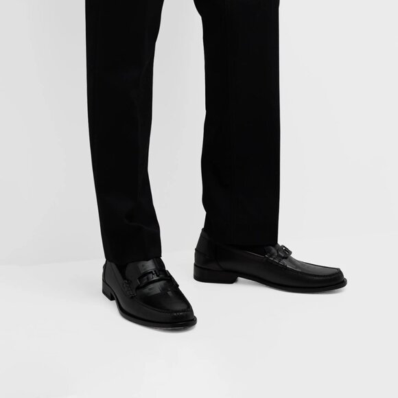 Fendi Men’s Tonal FF-Monogram Leather O’Lock Loafers, Black, US 9/EU 42 - Picture 11 of 11